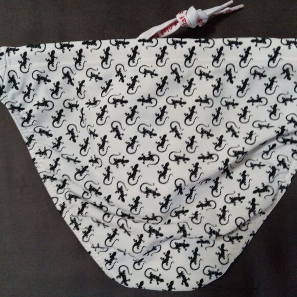 NWOT RARE OLAF BENZ DESIGNER 1" SWIM BRIEF, WHITE GECKO DESIGN, SIZE "S" - Picture 6 of 7